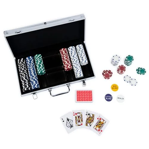 Spin Master 300-Piece Poker Set with Aluminum Case & Professional Chips (7)