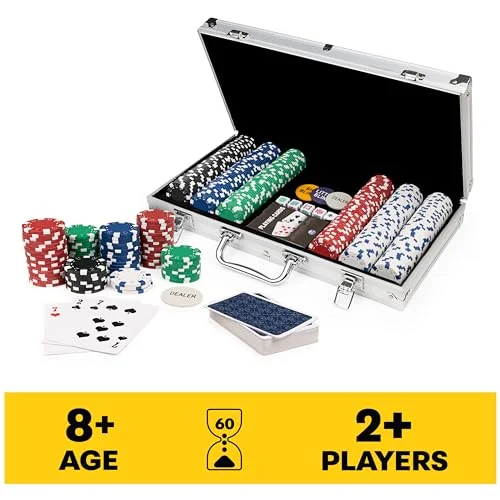 Spin Master 300-Piece Poker Set with Aluminum Case & Professional Chips (3)