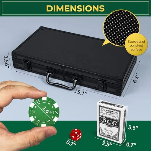 Professional 300 Chip Poker Set with Quality Accessories (4)