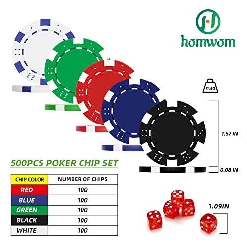 500-Piece Professional Poker Chip Set with Aluminum Storage Case (4)