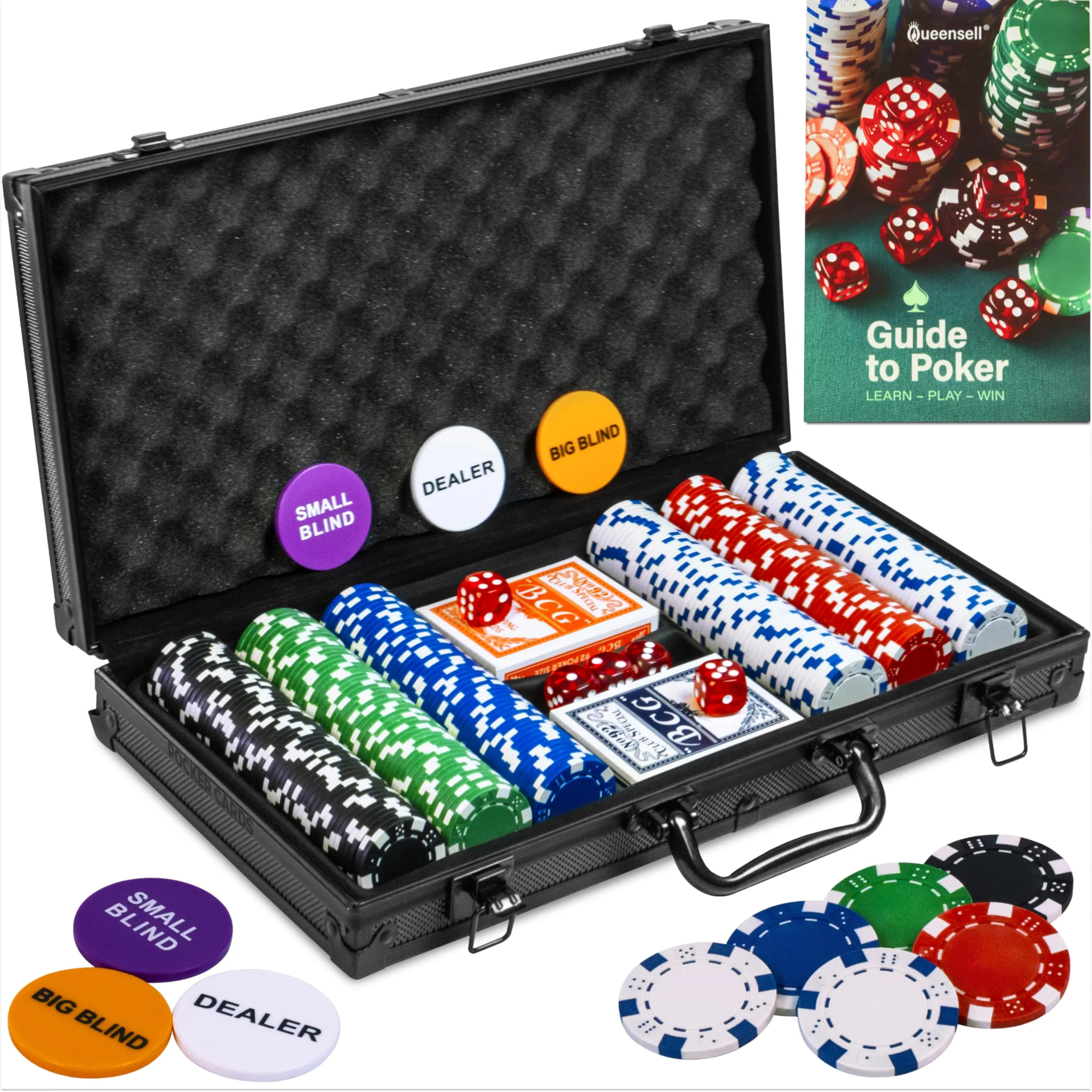 Professional 300 Chip Poker Set with Quality Accessories